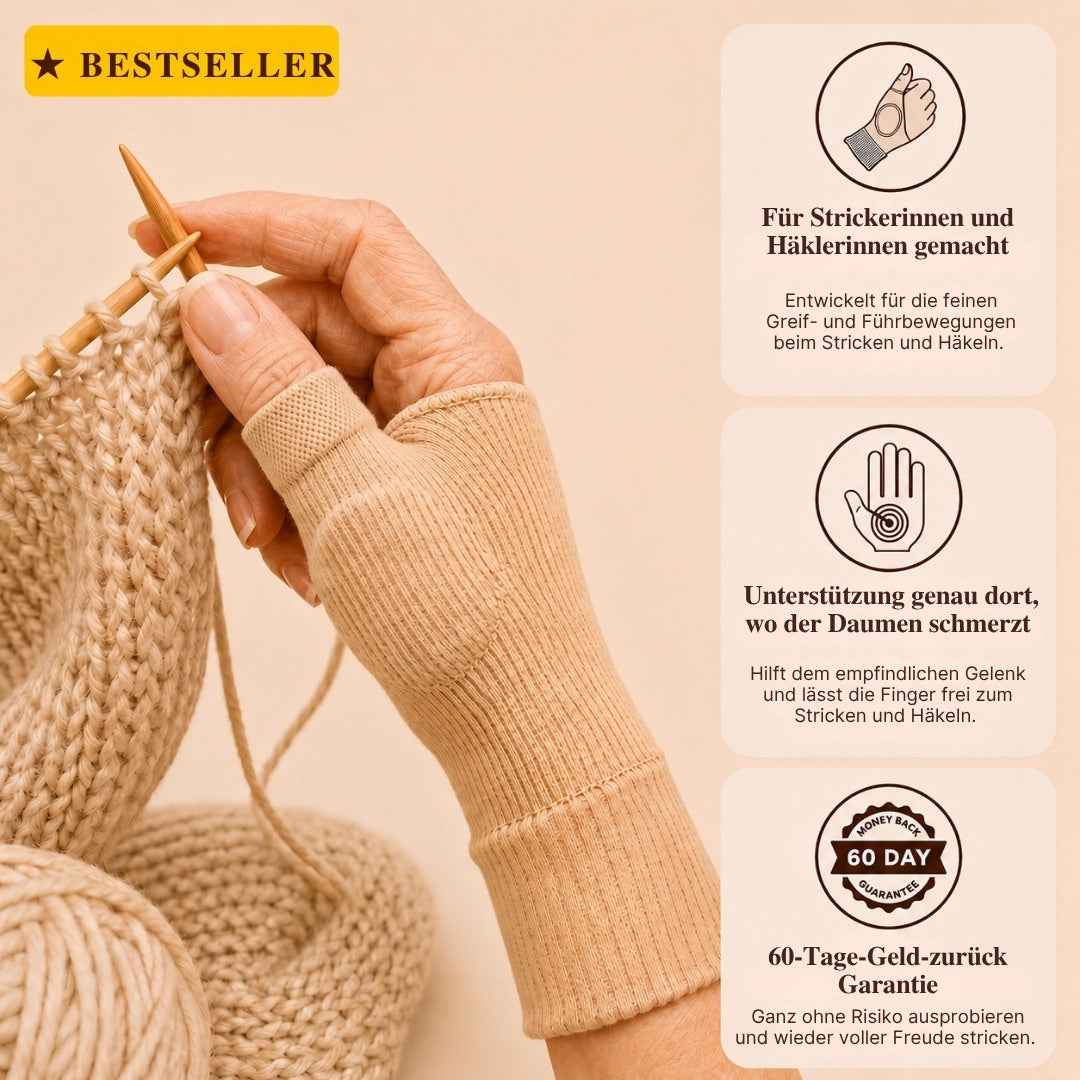 Die Handstütze für Strickerinnen