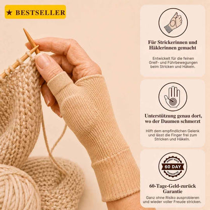 Die Handstütze für Strickerinnen