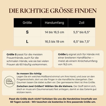 Die Handstütze für Strickerinnen