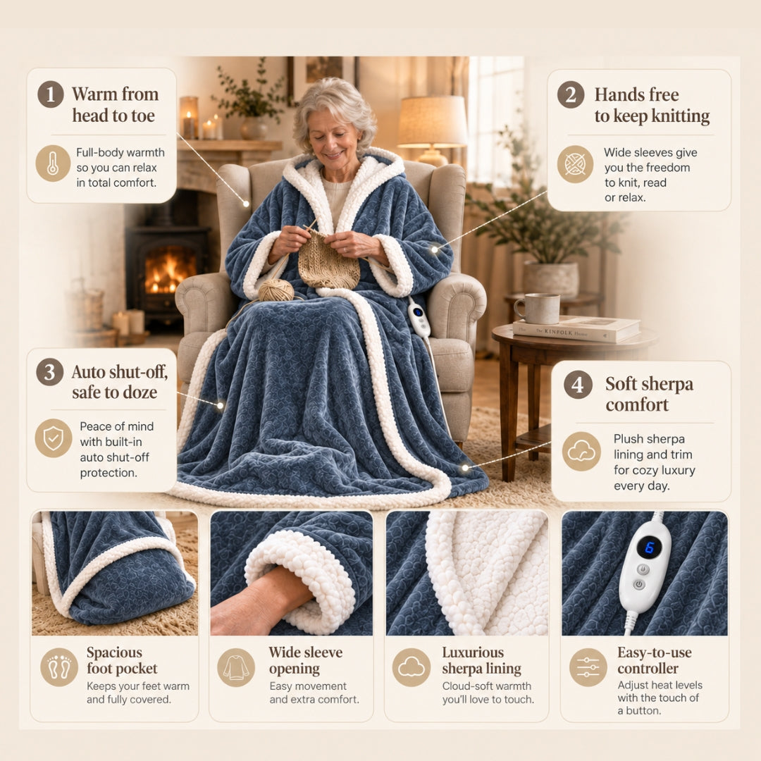 HearthWrap™ Heated Wearable Blanket