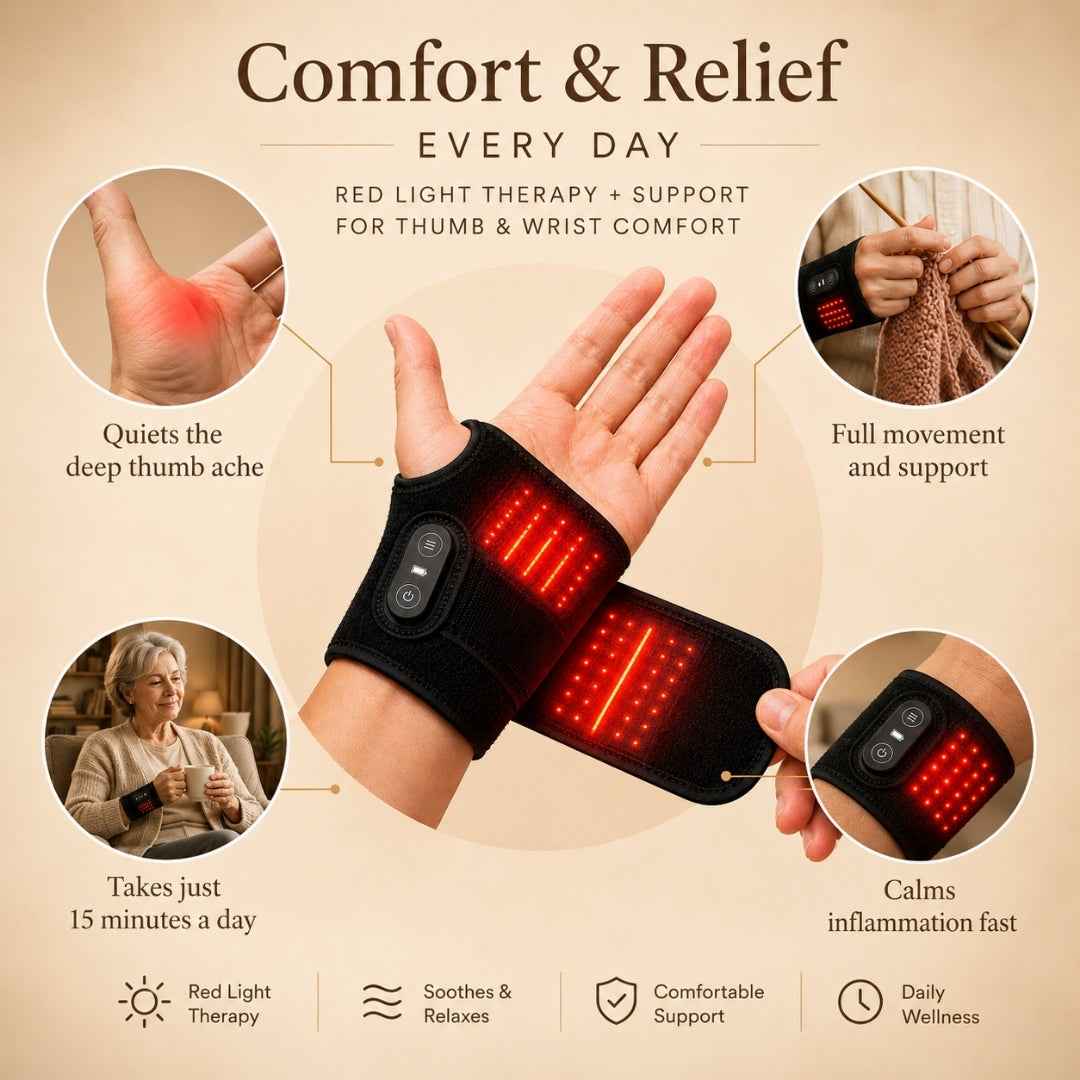 HearthRelief™ Red Light Wrist Wrap