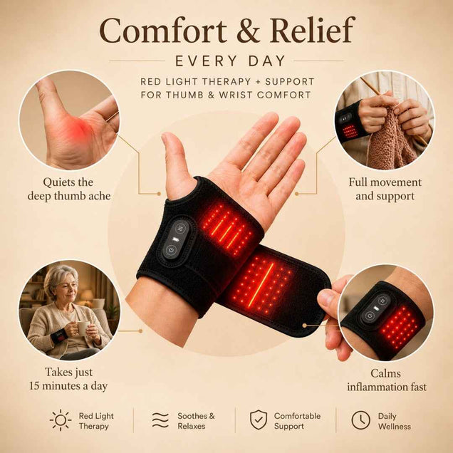 HearthRelief™ Red Light Wrist Wrap